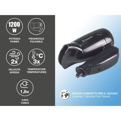 Beper - Reisehaartrockner 1200 W/230 V