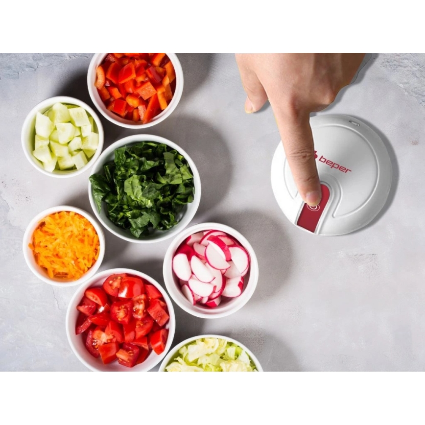 Beper - Wiederaufladbarer Zerkleinerer 30W/5V 1500 mAh 250 ml