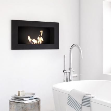Kratki - Eingebauter BIO-Kamin 37,4x64,8 cm 1 kW schwarz