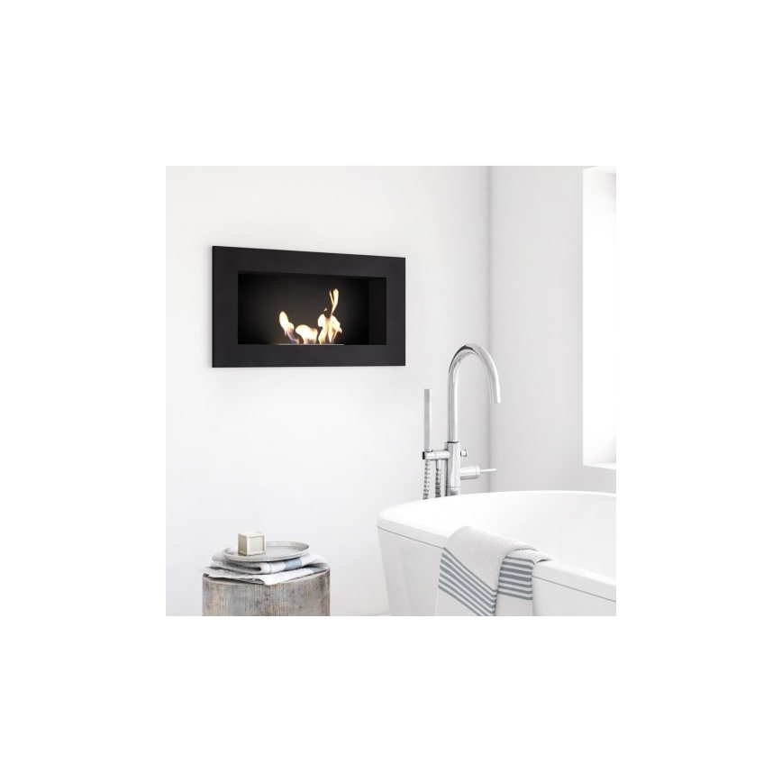Kratki - Eingebauter BIO-Kamin 37,4x64,8 cm 1 kW schwarz