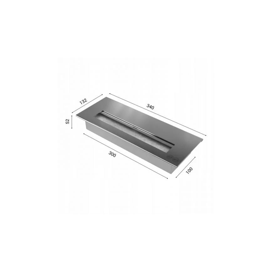 Kratki - BIO-Kamin 8,5x49 cm 2,5 kW schwarz