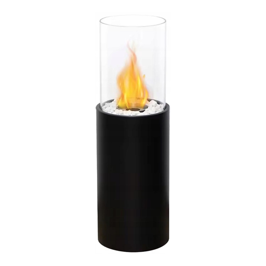 Bio-Kamin ROMA 26,5x80,5 cm 2kW schwarz + Schutzabdeckung