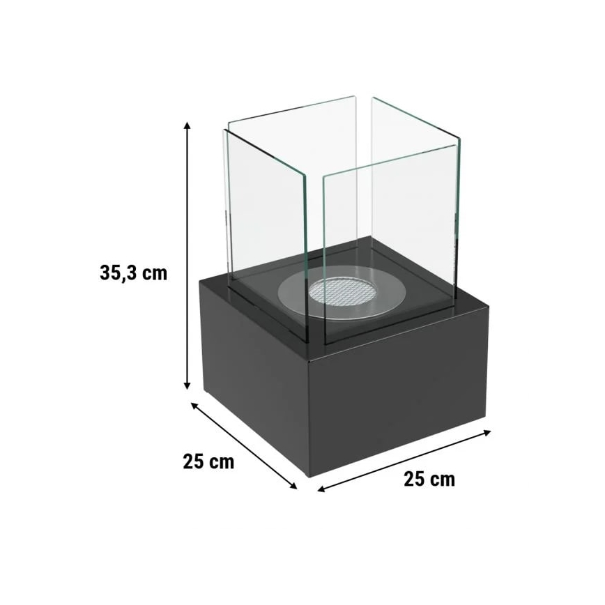 Kratki - BIO-Kamin 35,3x25 cm 1 kW schwarz