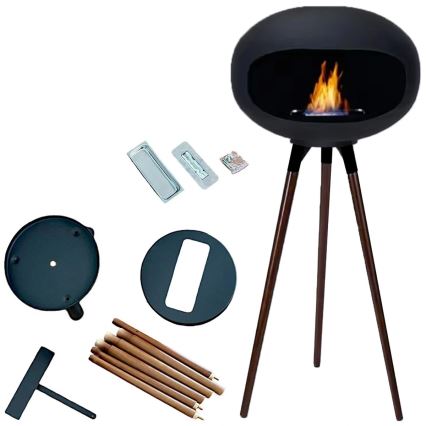Bioethanol-Kamin TOKIO 45x100 cm 2kW schwarz