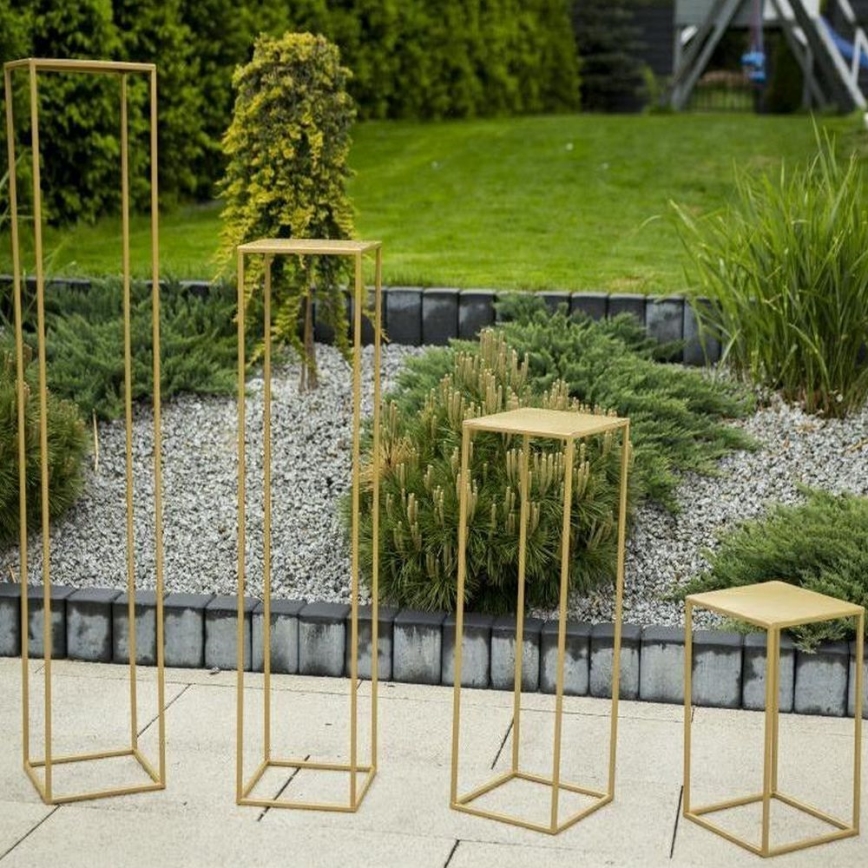 Blumenständer 70x24 cm in Gold