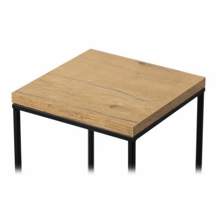 Blumenständer BASICLOFT 80x24 Schwarz/Braun