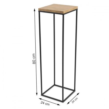 Blumenständer BASICLOFT 80x24 Schwarz/Braun