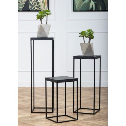 Blumenständer BASICLOFT 80x24 Schwarz