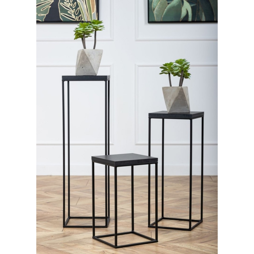 Blumenständer BASICLOFT 80x24 Schwarz