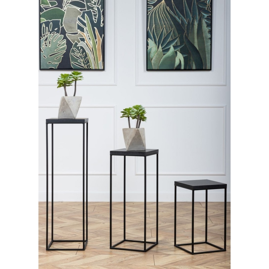 Blumenständer BASICLOFT 80x24 Schwarz