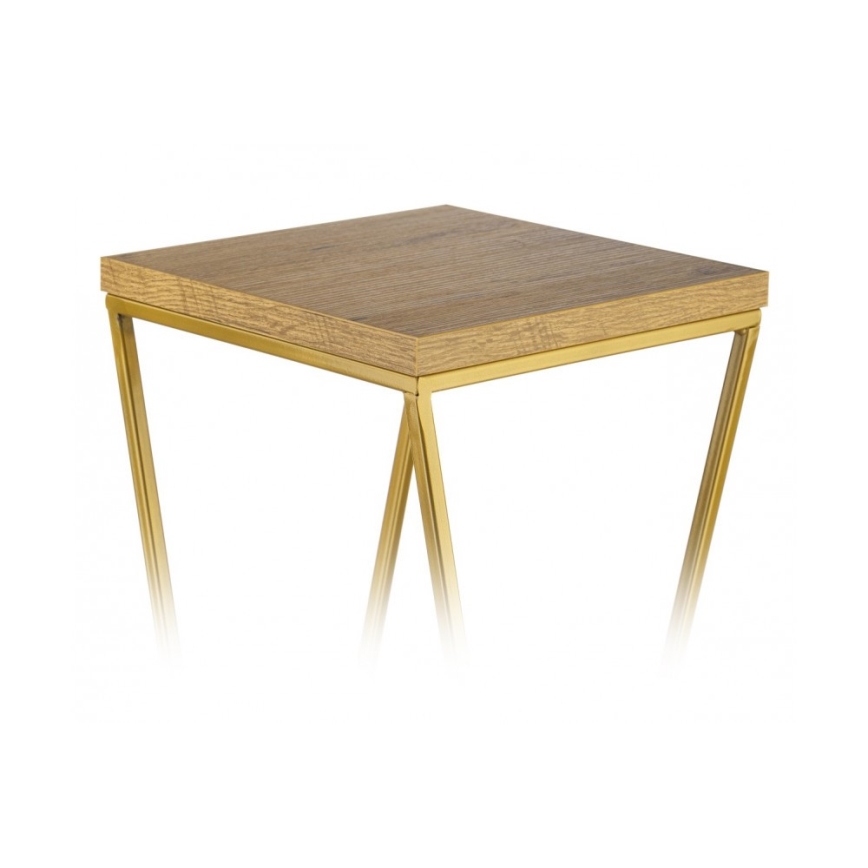 Blumenständer LOFT 100x24 cm gold/braun