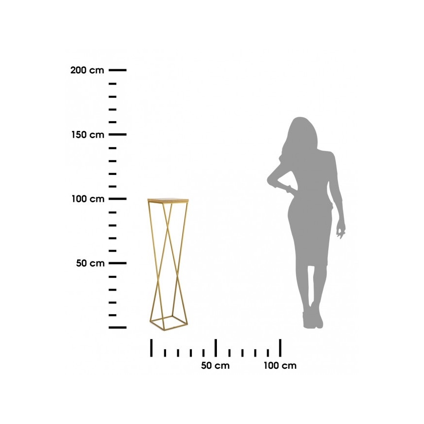 Blumenständer LOFT 100x24 cm gold/braun