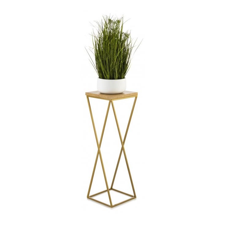 Blumenständer LOFT 70x24 cm gold/braun