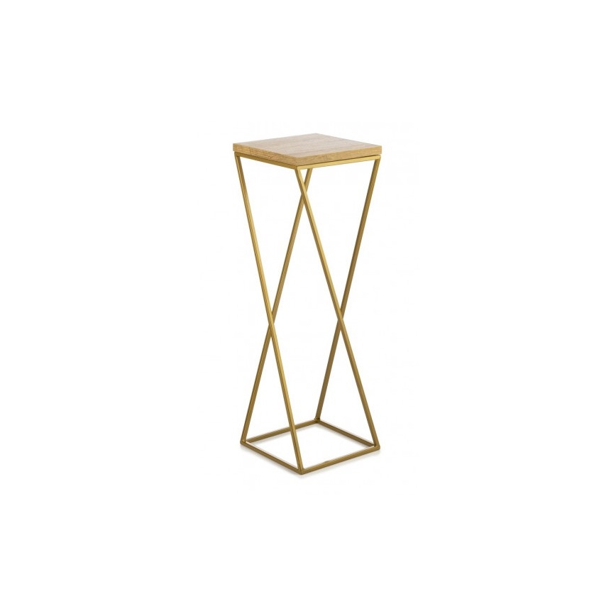 Blumenständer LOFT 70x24 cm gold/braun
