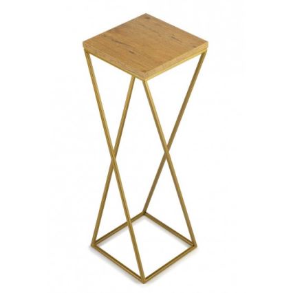 Blumenständer LOFT 70x24 cm gold/braun