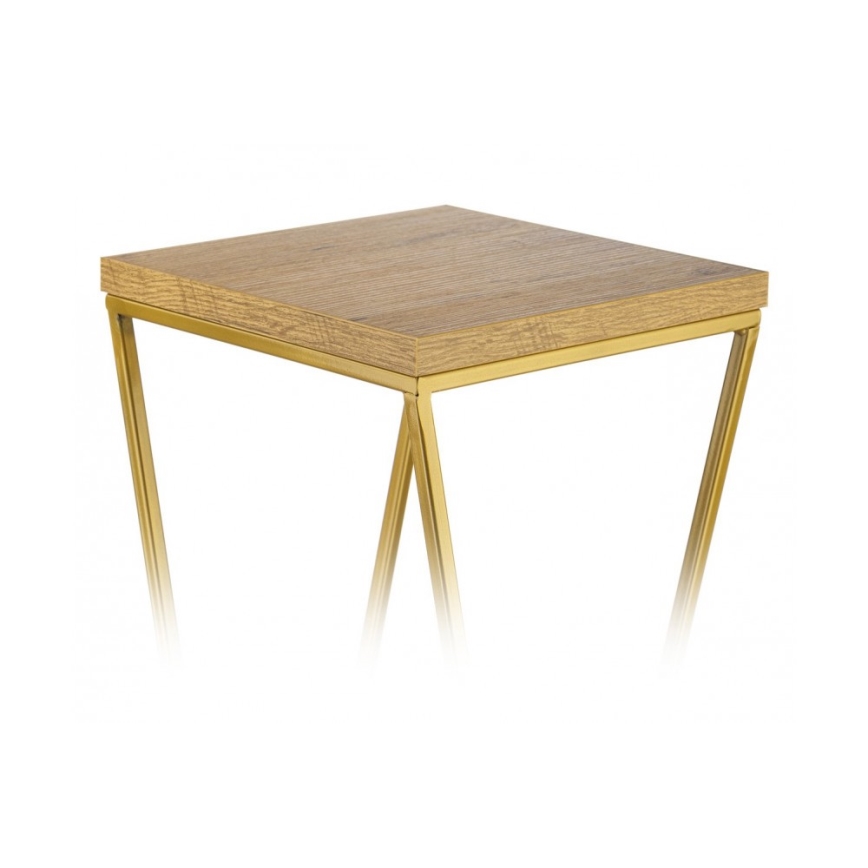 Blumenständer LOFT 70x24 cm gold/braun