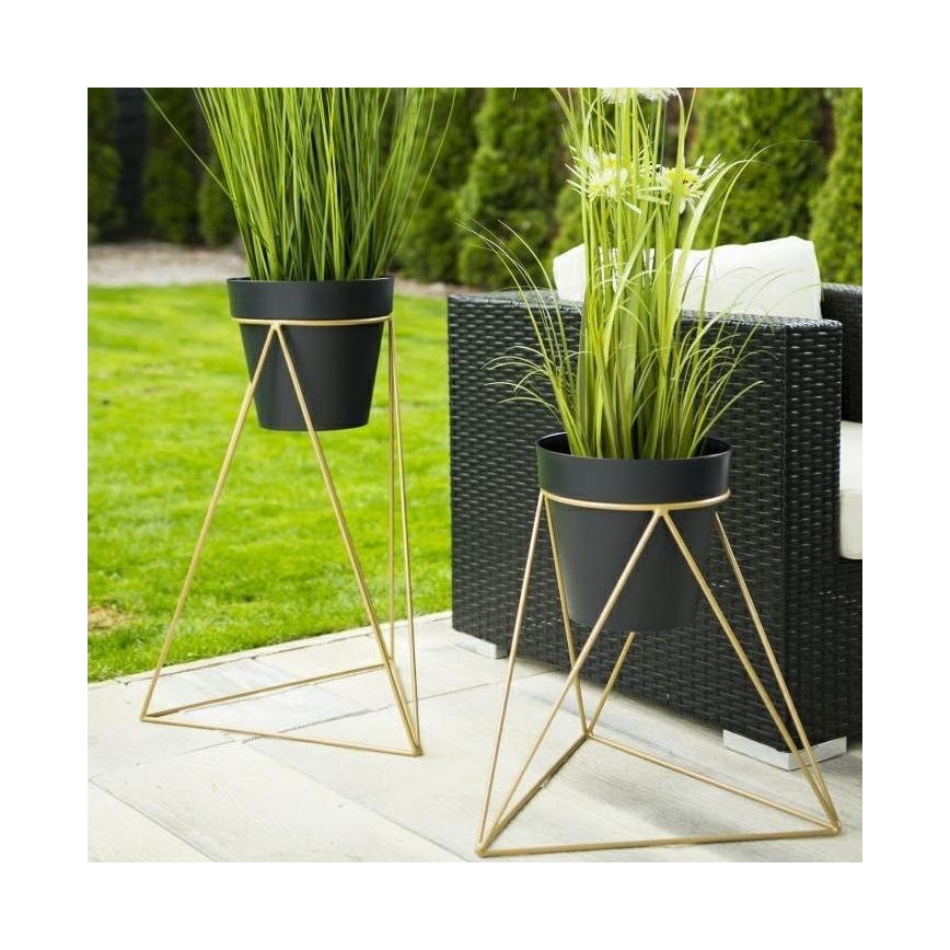 Blumenständer TRIANGL 40x45 cm in Gold