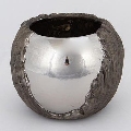 Blumentopf d 18,5 cm silbern/braun