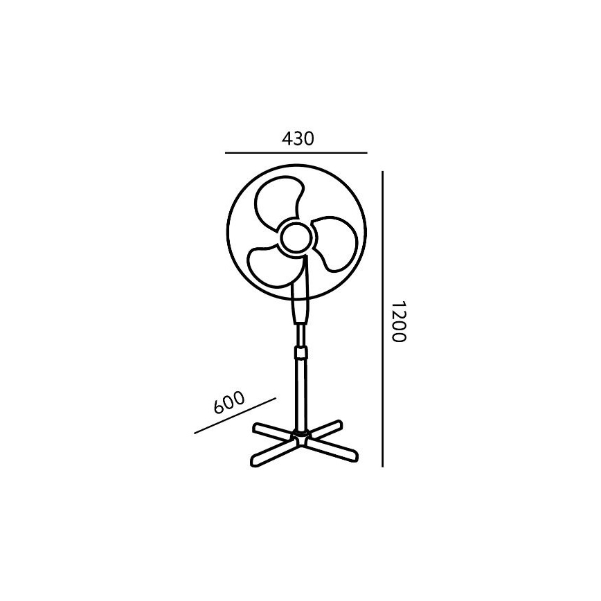 Bodenventilator VIENTO 45W/230V weiß
