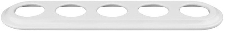 Bohemia-Design - Porzellan-Retro-Schalterrahmen, 5-fach, weiß