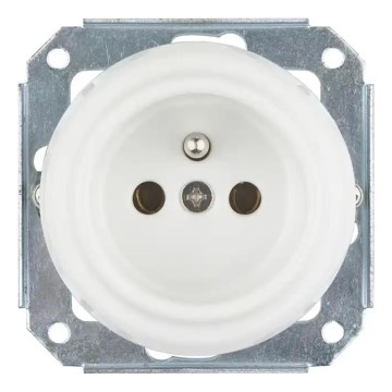 Bohemia-Design - Porzellan-Retro-Steckdose für den Hausgebrauch ohne Rahmen 250V/16A weiß
