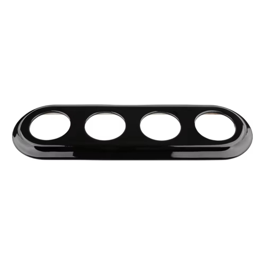Bohemia-Design - Retro-Porzellan-Rahmen, 4-fach, schwarz
