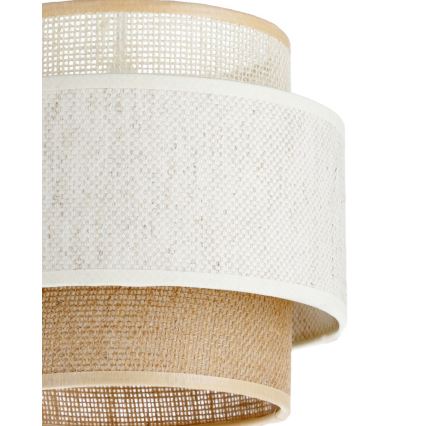 BOHO Pendelleuchte an Kabel 2xE27/60W/230V weiß/jute