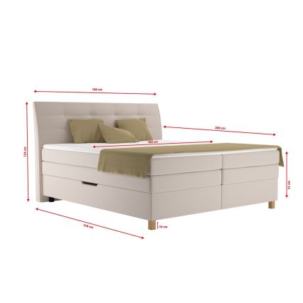 Boxspringbett mit Matratze BEA 180x200 cm beige