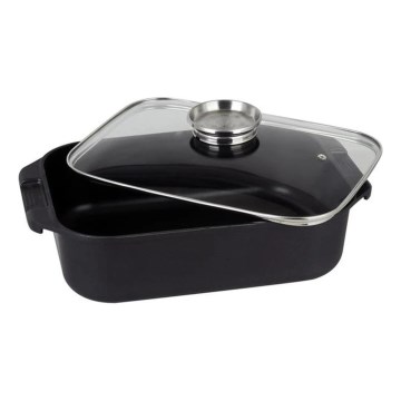 Bräter mit Deckel TORO 6,5 l 34,5x10x24,5 cm schwarz