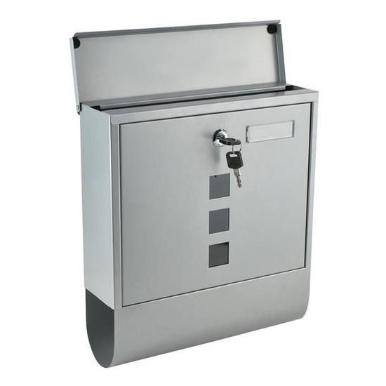 Briefkasten 34 x 30,7 cm, silber