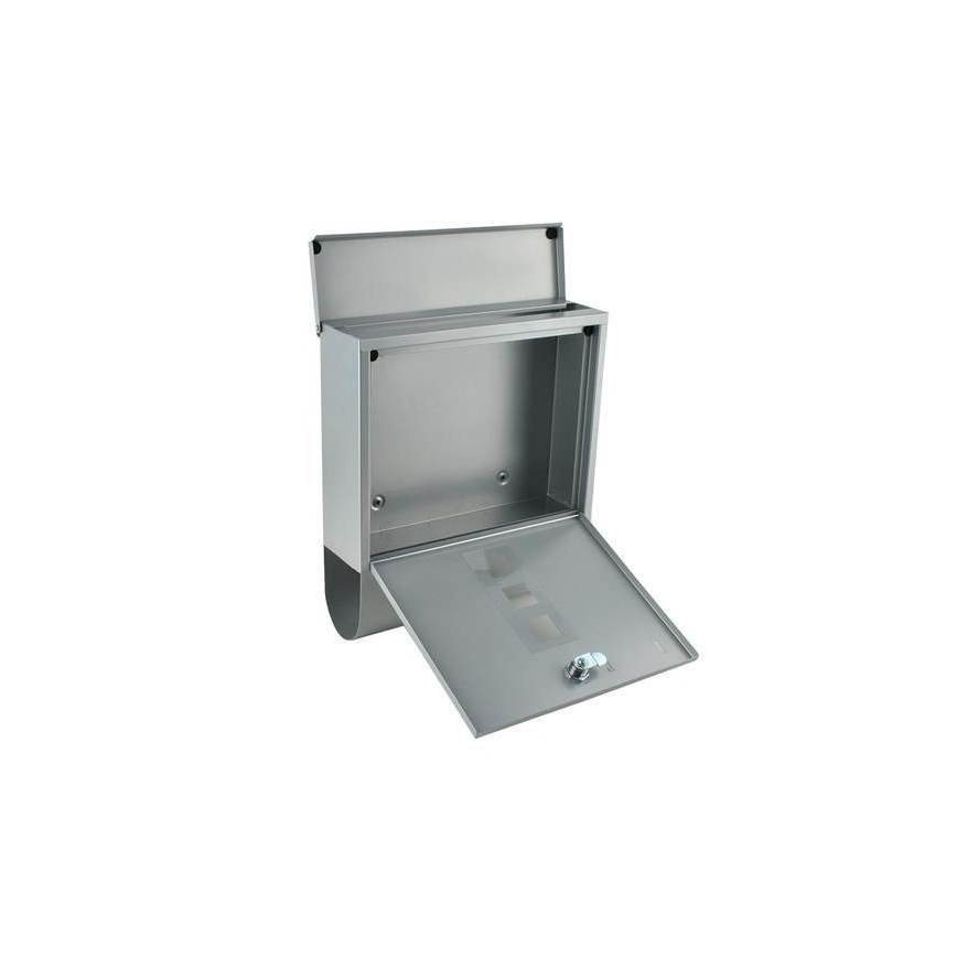 Briefkasten 34 x 30,7 cm, silber