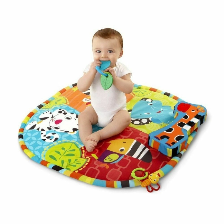 Bright Starts - Babydecke zum Spielen SAFARI bunt