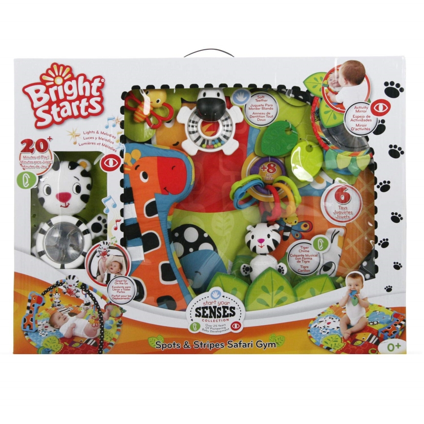 Bright Starts - Babydecke zum Spielen SAFARI bunt