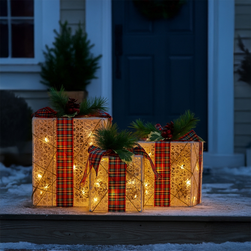 Brilagi – 3er-Set LED-Außen-Weihnachtsdekoration, LED/230V, IP44 – Geschenkideen