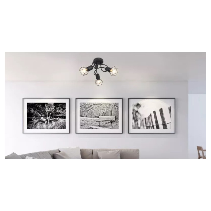 Brilagi - Aufgesetzte Deckenleuchte CAGE 3xE14/40W/230V