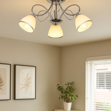 Brilagi - Aufgesetzte Deckenleuchte FRED 3xE27/60W/230V Ø 59 cm, glänzender Chrom