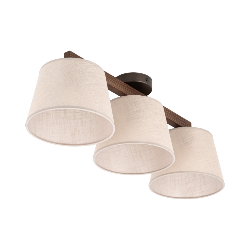 Brilagi - Aufgesetzte Deckenleuchte LATTE 3xE27/60W/230V Kiefer/Beige