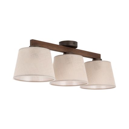 Brilagi - Aufgesetzte Deckenleuchte LATTE 3xE27/60W/230V Kiefer/Beige