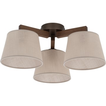 Brilagi - Aufgesetzte Deckenleuchte LATTE 3xE27/60W/230V Kiefer/Beige