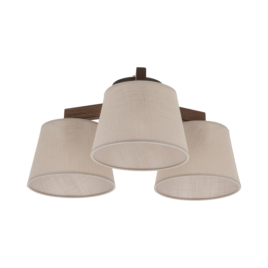 Brilagi - Aufgesetzte Deckenleuchte LATTE 3xE27/60W/230V Kiefer/Beige