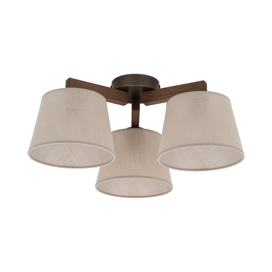 Brilagi - Aufgesetzte Deckenleuchte LATTE 3xE27/60W/230V Kiefer/Beige