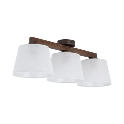 Brilagi - Aufgesetzte Deckenleuchte LATTE 3xE27/60W/230V Kiefer/Weiß