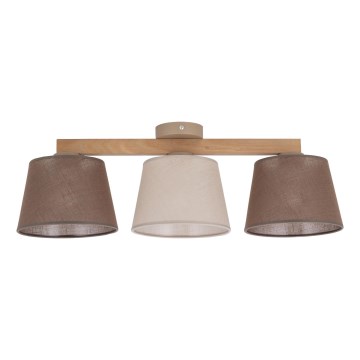 Brilagi - Aufgesetzte Deckenleuchte LATTE SABIA 3xE27/15W/230V Kiefer/Mix