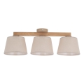 Brilagi - Aufgesetzte Deckenleuchte LATTE SABIA 3xE27/60W/230V Kiefer/Beige