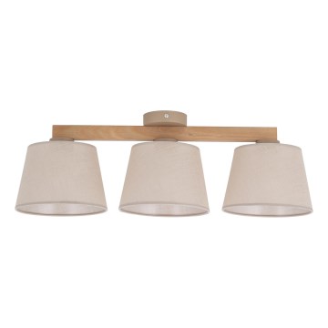 Brilagi - Aufgesetzte Deckenleuchte LATTE SABIA 3xE27/60W/230V Kiefer/Beige