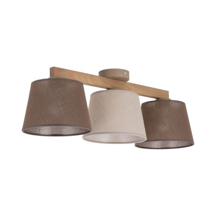Brilagi - Aufgesetzte Deckenleuchte LATTE SABIA 3xE27/60W/230V Kiefer/Mix