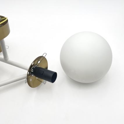 Brilagi - Aufgesetzte Deckenleuchte MALIVA 3xE14/15W/230V gold/weiß