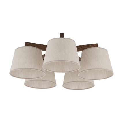 Brilagi - Aufputz-Deckenleuchte LATTE 5xE27/60W/230V Kiefer/Creme