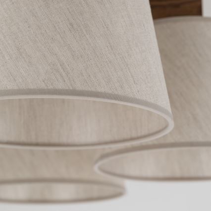 Brilagi - Aufputz-Deckenleuchte LATTE 5xE27/60W/230V Kiefer/Creme