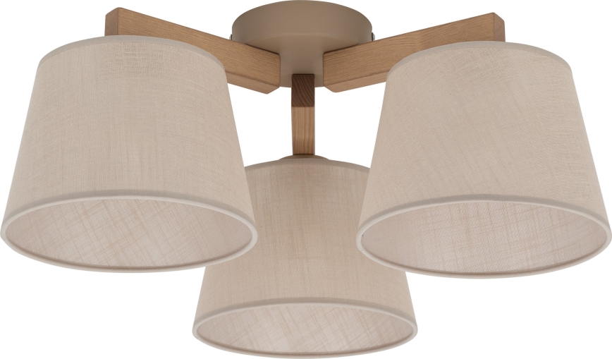 Brilagi - Aufputz-Deckenleuchte LATTE SABIA 3xE27/60W/230V Kiefer/Beige